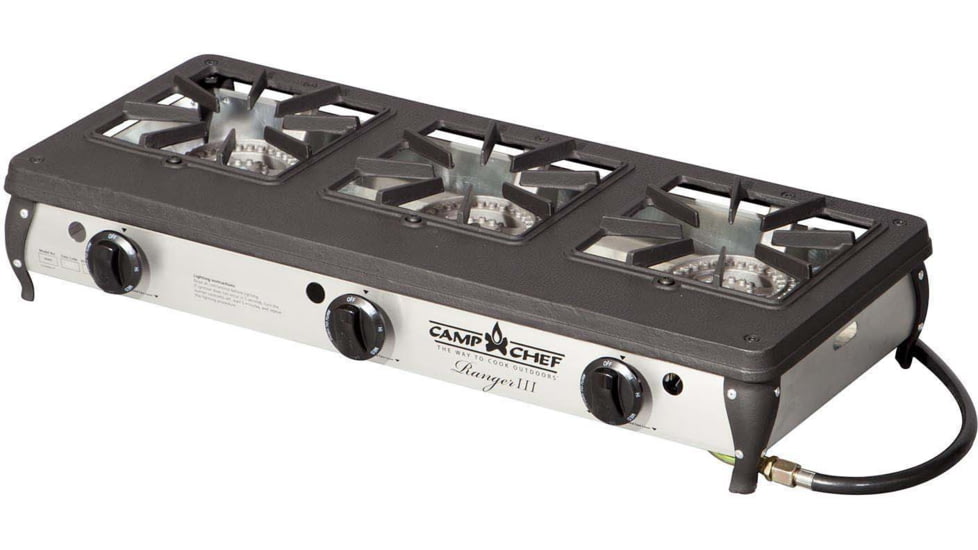 Camp Chef Ranger III Blind Stove, 3 x Burner, Cast Aluminum Burner, Black/Gray/White, BS60C