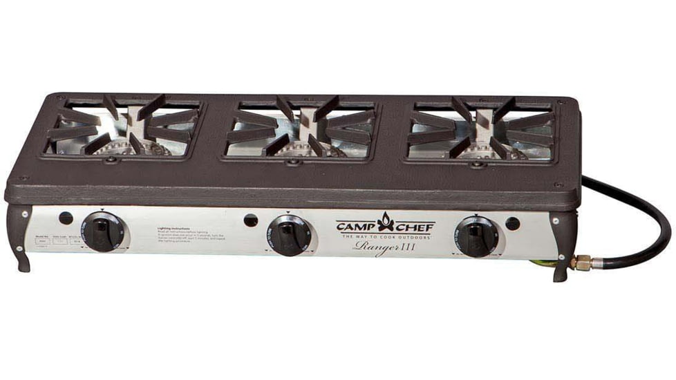 Camp Chef Ranger III Blind Stove, 3 x Burner, Cast Aluminum Burner, Black/Gray/White, BS60C