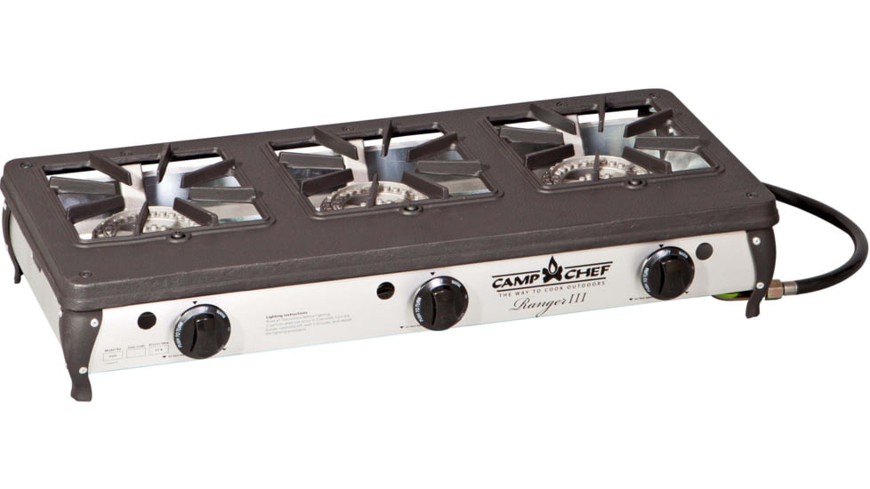 Camp Chef Ranger III Blind Stove, 3 x Burner, Cast Aluminum Burner, Black/Gray/White, BS60C
