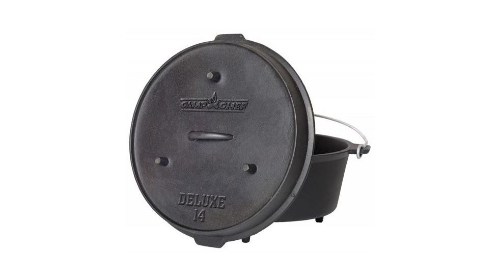 Camp Chef Ultimate 14in. Cast Iron Dutch Oven, Dutch Oven 12-quart 14in. Diameter DO14CC