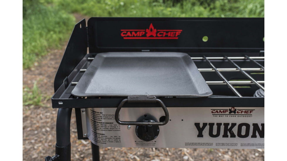 Camp Chef Universal 13in x 13in Steel Griddle, 13in Length x 13in Width Fry Griddle, Black, FG13
