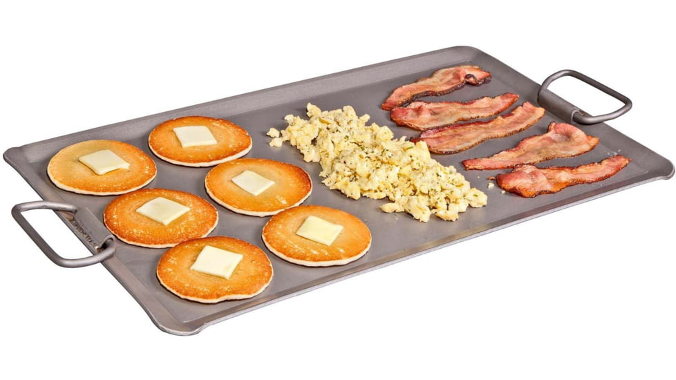 Camp Chef Universal 26in x 14in Steel Griddle, 26in Length x 14in Width Fry Griddle, Black, FG26