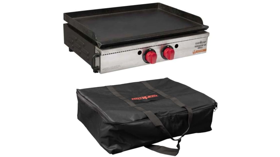 Camp Chef Versatop 2X Grill, 16000 BTU/hr Burner, Multi, with Black Carry Bag, CBFTG400