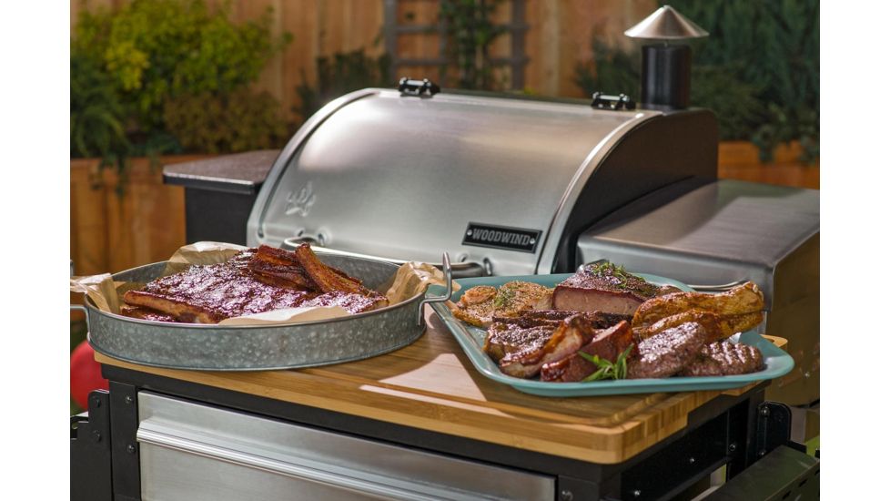 Camp Chef Woodwind Pellet Grill w/ Slide &amp; Grill And Sear Box, Black/Silver, PG24SGWWSS