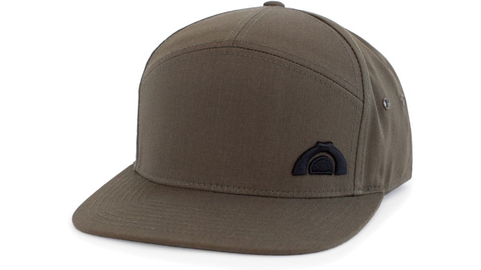 CampSaver 3D Embroidered 7 Panel Strapback - Unisex, Dark Loden, One size, CSLogoHat-50-I570DLA-3D