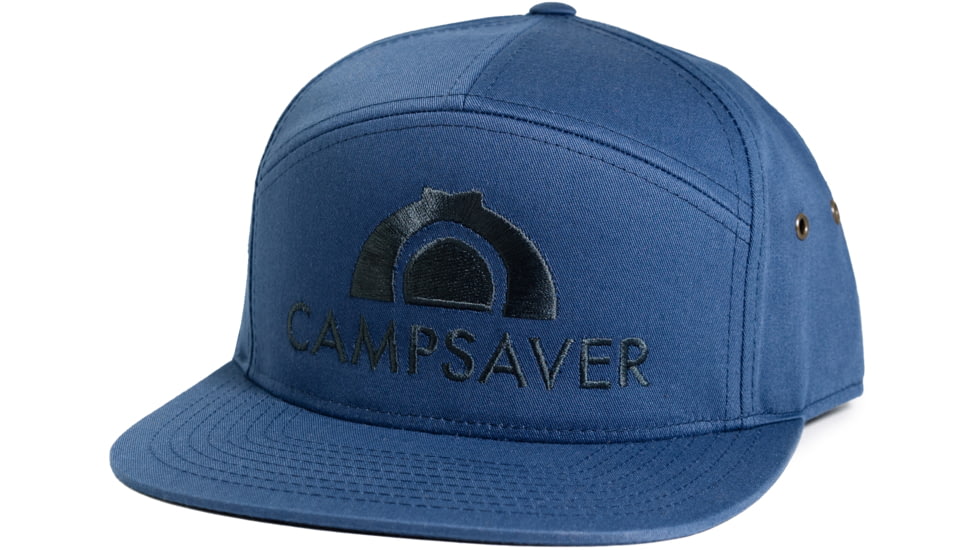 CampSaver CampSaver Embroidered 7 Panel Strapback - Unisex, Navy/Navy, One Size, CSLogoHat-50-Navy/Navy