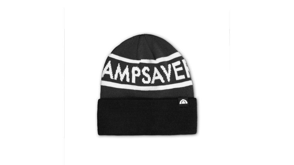 CampSaver Classic Cuffed Beanie, Black/Gray/White, One Size, CS-BN001-OS