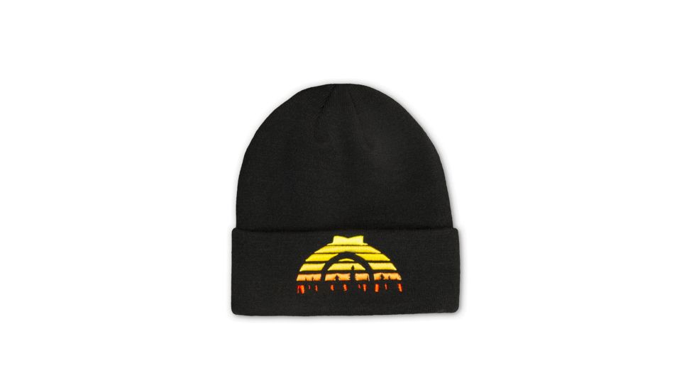 CampSaver Cuffed Sunset Beanie, Black/Sun, One Size, CS-BN006-OS