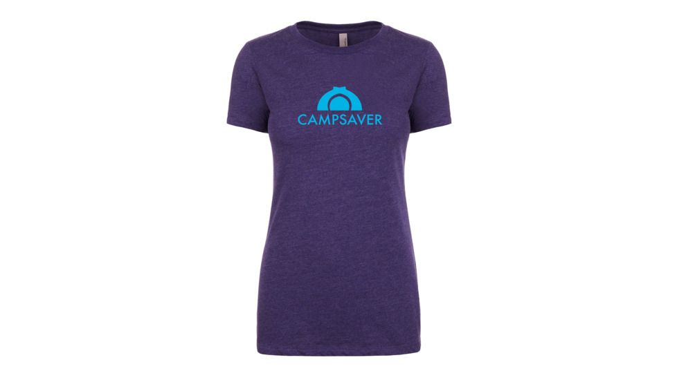 CampSaver Logo T-Shirt - Women's, Storm/Teal Logo, Extra Small, CS-Logo-Tee-W-STRM/TEAL-XS