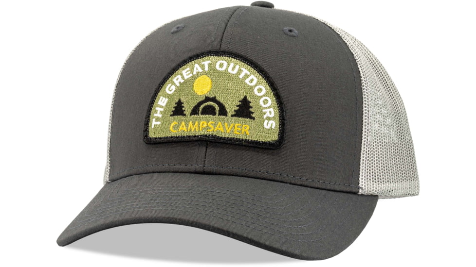 CampSaver Great Outdoors Logo Hat, Charcoal/Grey, One Size, CSLogoHat-58Hat-CHGR