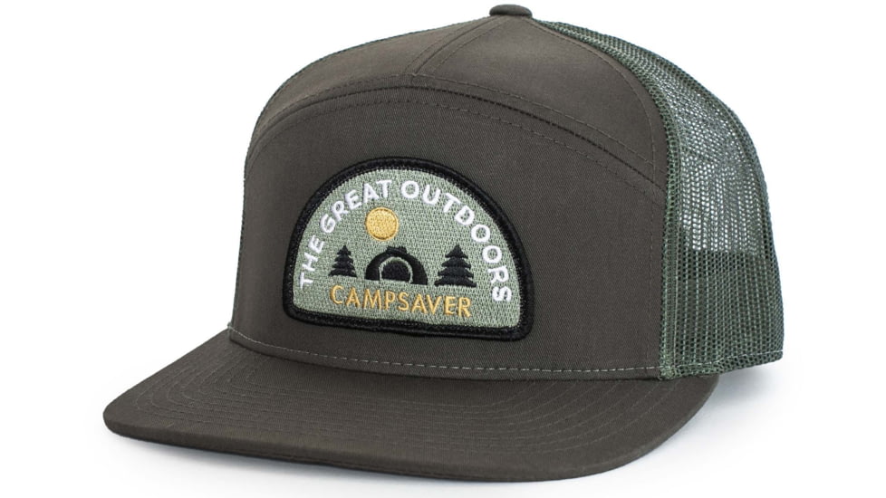 CampSaver Great Outdoors Logo Hat, Dark Loden/Loden - Great Outdoors Logo, One Size, CS-Logo-C58Hat-DKLD-LDN-GO