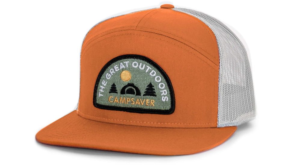 CampSaver Great Outdoors Logo Hat, Dark Orange/Aluminum - Great Outdoors Logo, One Size, CS-Logo-C58Hat-OR-ALU-GO