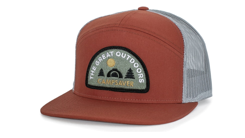CampSaver Great Outdoors Logo Hat, Dark Orange/Aluminum - Great Outdoors Logo, One Size, CS-Logo-C58Hat-OR-ALU-GO