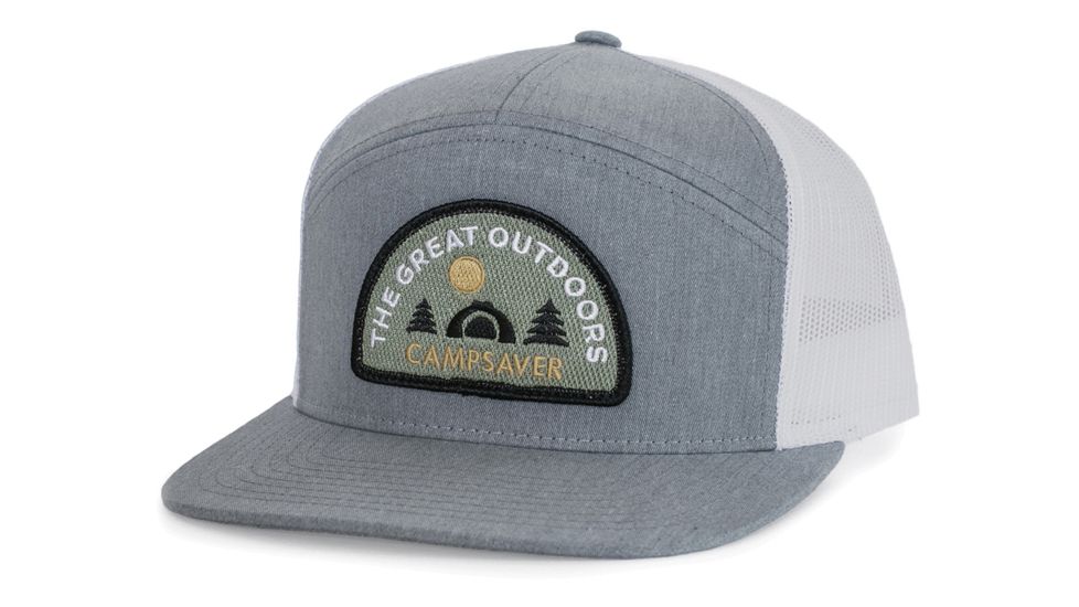 CampSaver Great Outdoors Logo Hat, Heather Grey/White - Great Outdoors Logo, One Size, CS-Logo-C58Hat-HGRY-WT-GO