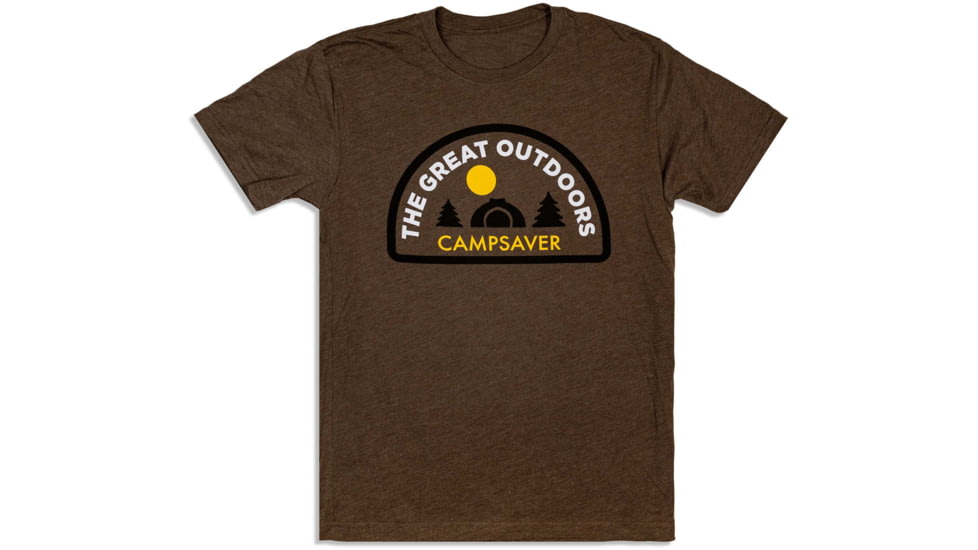 CampSaver Great Outdoors Logo T-Shirt, Esspresso, X-Small, GO-Logo-ESP -X-Small