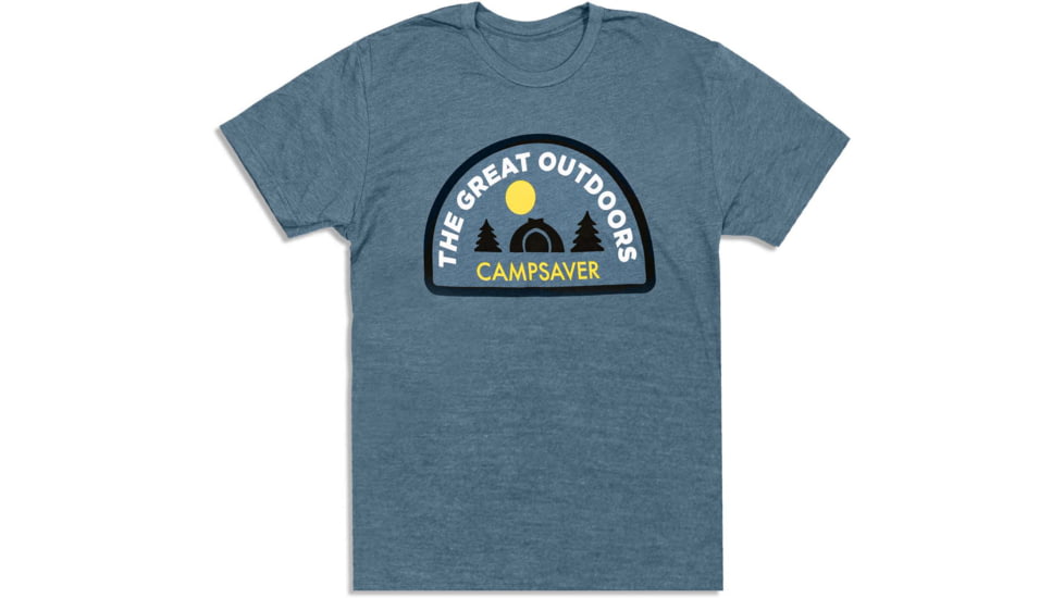 CampSaver Great Outdoors Logo T-Shirt, Indigo, Large, GO-Logo-IND-Large