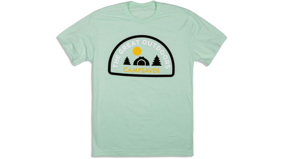 CampSaver Great Outdoors Logo T-Shirt, Mint, X-Large, GO-Logo-Mint-X-Large