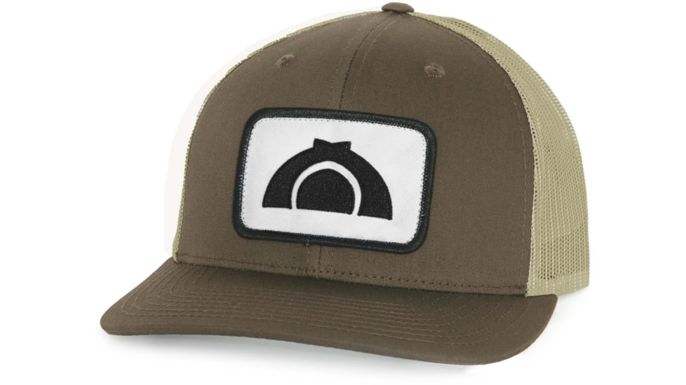 CampSaver Logo Hat Embroidered Patch - Unisex, Brown/Tan, One size, CSLogoHat-50-I12BNKA-EMBP