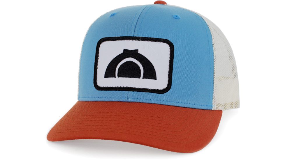 CampSaver Logo Hat Embroidered Patch - Unisex, Columbia Blue/Birch/Dark Orange, One size, CSLogoHat-50-I12CBLBIDOA-EMBP