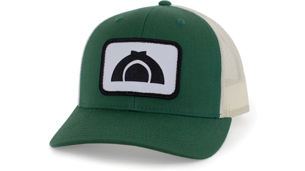 CampSaver Logo Hat Embroidered Patch - Unisex, Dark Green/Birch, One size, CSLogoHat-50-I12DGBIA-EMBP
