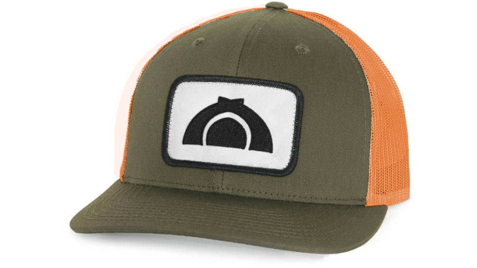 CampSaver Logo Hat Embroidered Patch - Unisex, Dark Loden/Jaffa Orange, One size, CSLogoHat-50-I12DLJOA-EMBP