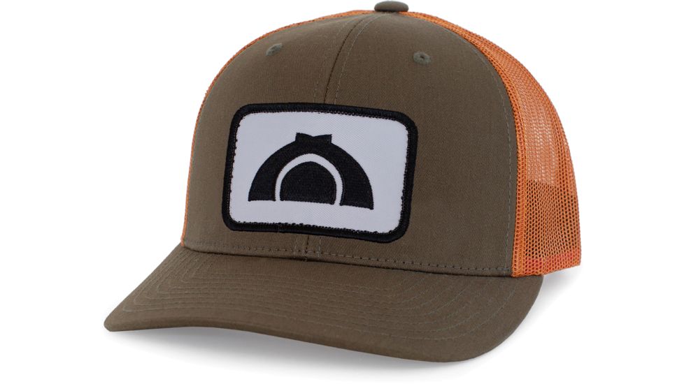 CampSaver Logo Hat Embroidered Patch - Unisex, Dark Loden/Jaffa Orange, One size, CSLogoHat-50-I12DLJOA-EMBP