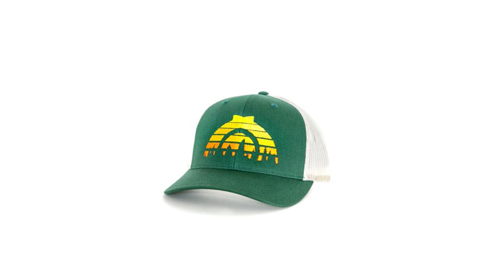 CampSaver Logo Hat - Unisex, Sunset Trees/Dark Green/Birch, One Size, CS-Logo-Hat-SSTR-DKGR/BRCH-OS