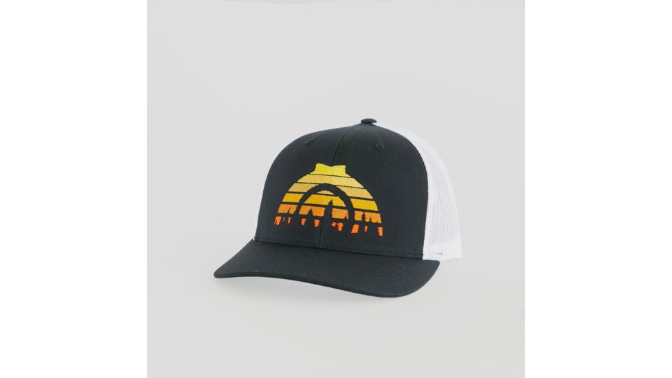CampSaver Logo Hat - Unisex, Sunset Trees/Navy/White, One Size, CS-Logo-Hat-SSTR-NVY/WHT-OS