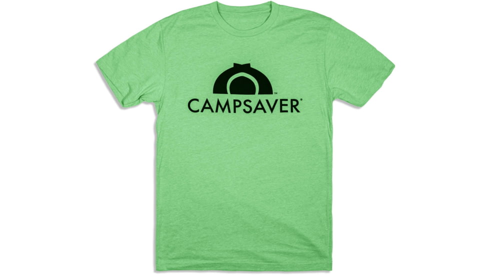 CampSaver Logo T-Shirt - Mens, Apple Green/Black, X-Small, CS-Logo-APG-BLK-X-Small