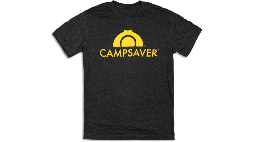 CampSaver Logo T-Shirt - Mens, Charcoal/Orange, X-Small, CS-Logo-CHR-ORG-X-Small