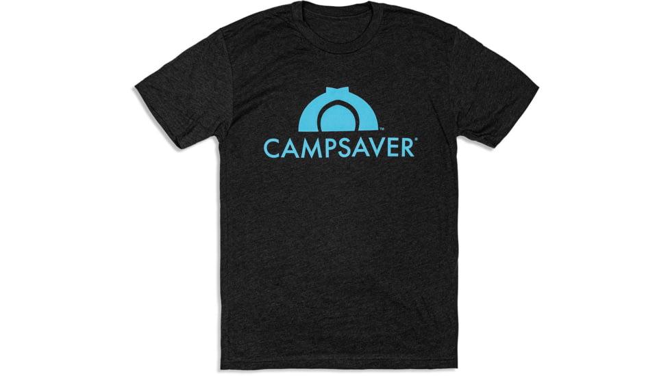 CampSaver Logo T-Shirt - Mens, Charcoal/Teal, X-Small, CS-Logo-CHR-TL-X-Small