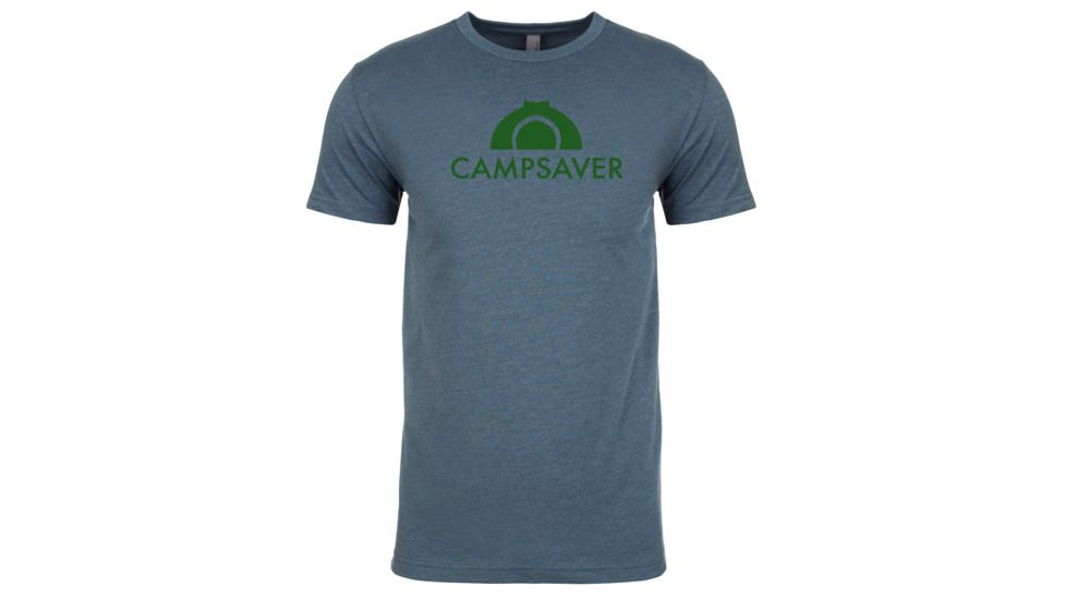 CampSaver Logo T-Shirt - Mens, Indigo/Forest Green Logo, 2XL, CVC 6210-IND-2XL
