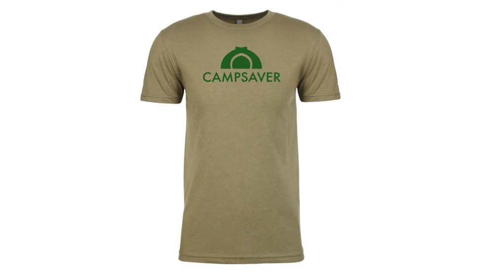 CampSaver Logo T-Shirt - Mens, Light Olive/Forest Green Logo, 2XL, CVC 6210-LOLV-2XL