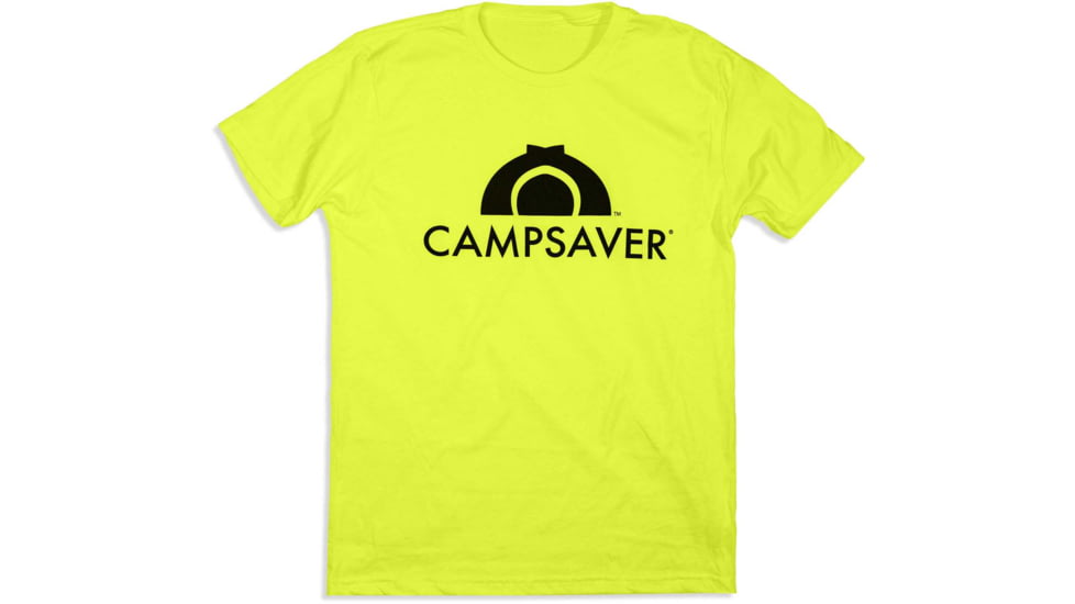CampSaver Logo T-Shirt - Mens, Neon Yellow/Black, Small, CS-Logo-NY-Small