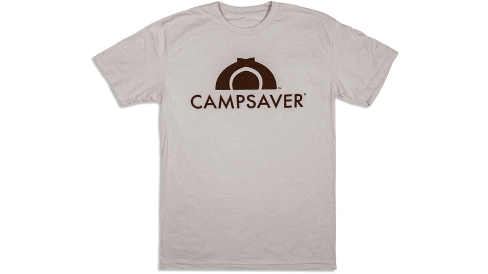 CampSaver Logo T-Shirt - Mens, Sand/Brown, Large, CS-Logo-Sand-BRN-Large