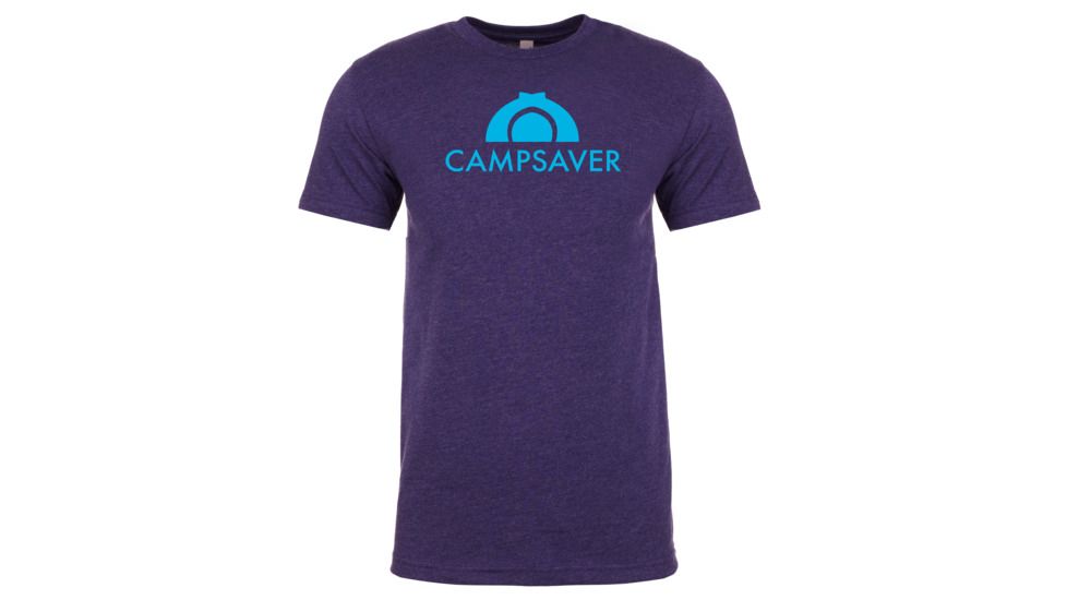 CampSaver Logo T-Shirt - Mens, Storm/Teal Logo, Small, CS-Logo-Tee-M-STRM/TEAL-S
