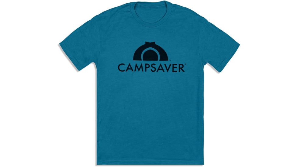 CampSaver Logo T-Shirt - Mens, Teal/Black, X-Large, CS-Logo-TL-X-Large