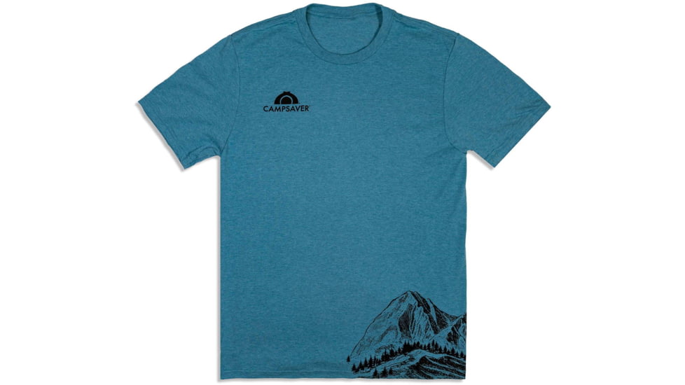 CampSaver Mountain Wrap T-Shirt, Vivid Teal Heather, Small, CSMMT-VTH-Small