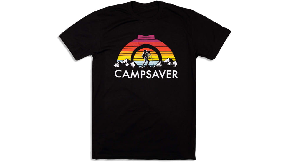 CampSaver Sunset Hiker T-Shirt, Black, X-Large, SNSTHIK-BLK-X-Large