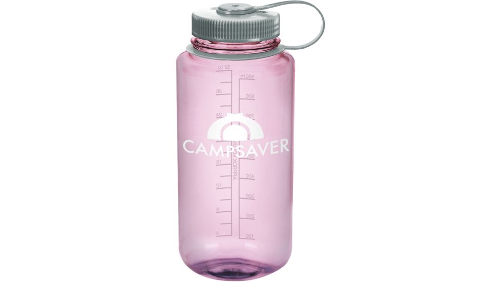 CampSaver Nalgene Wide Mouth Bottle, 32oz, Cosmos Bottle Platinum Cap White Logo, CS-TRI32W-COS/PLAT