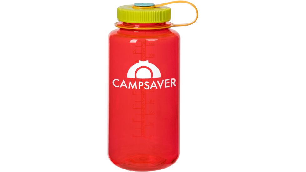 CampSaver Nalgene Wide Mouth Bottle, 32oz, Pomegranate Bottle Tahitian Palm/Sunflower/Seaside, CS-TRI32W-POM/PALM