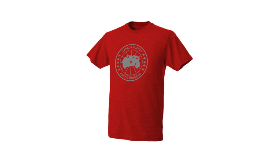 Canada Goose Logo T-Shirt - Mens-Red-Small