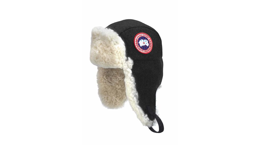 Canada Goose Merino Wool Shearling Pilot Hat - Men's-Black-L/XL