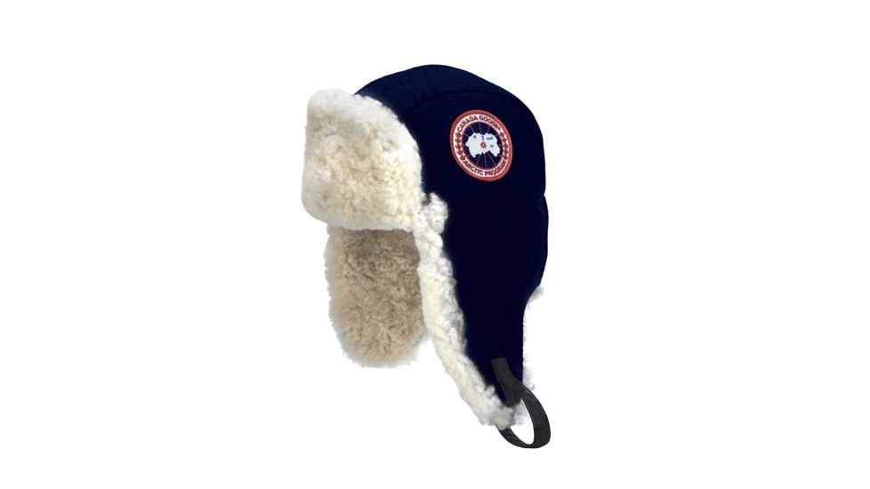 Canada Goose Merino Wool Shearling Pilot Hat - Men's-Navy-S/M