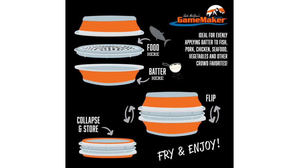 CanCooker Collapsible Batter Bowl, Orange, One Size, CBB191028