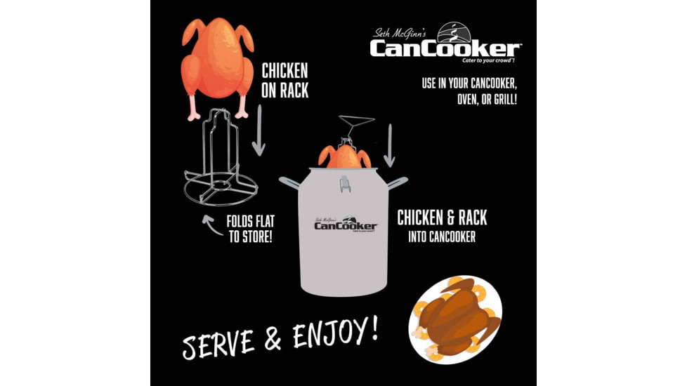 CanCooker Foldable Chicken Rack, Silver, One Size, CKNRK-1501