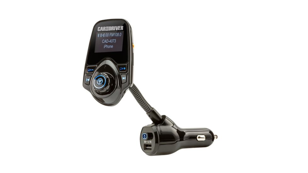 Car and Driver Bluetooth FM Transmitter with Dual USB Port, CAD-4073BK