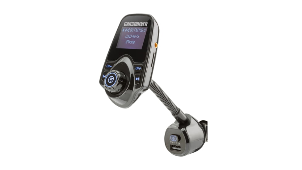 Car and Driver Bluetooth FM Transmitter with Dual USB Port, CAD-4073BK