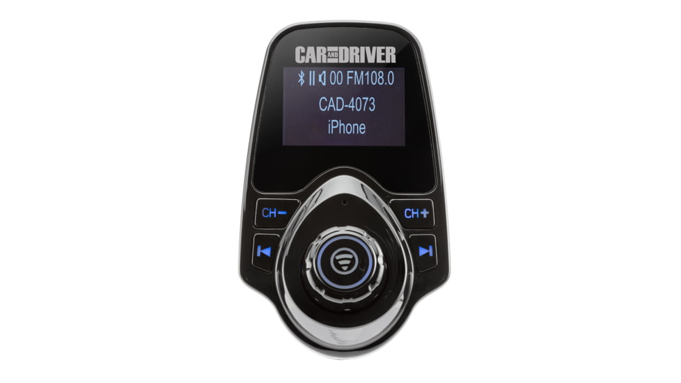 Car and Driver Bluetooth FM Transmitter with Dual USB Port, CAD-4073BK