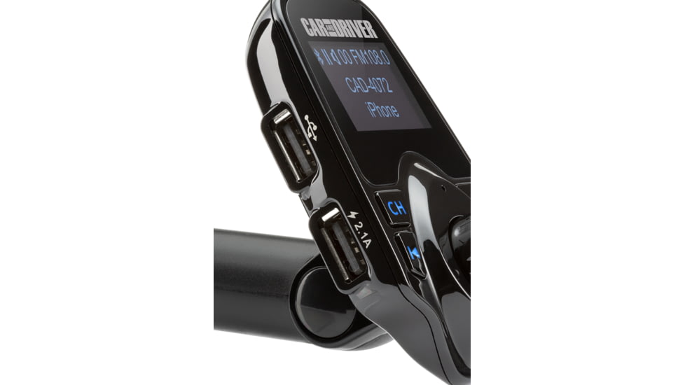 Car and Driver Bluetooth Transmitter with Dual USB Port, CAD-4072BK